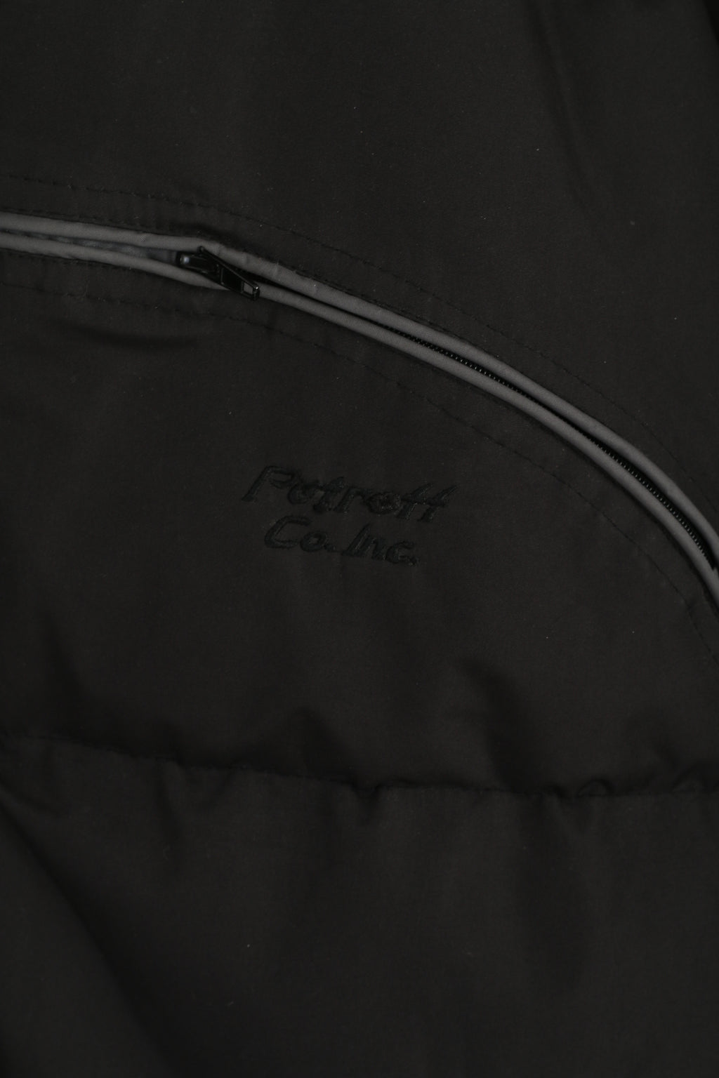 Petroff Sport Men 2XL Puffer Jacket Black Full Zipper Heavy Hooded Winter Coat