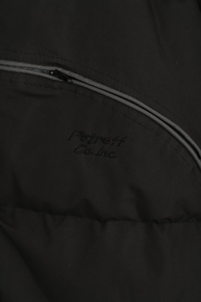 Petroff Sport Uomo 2XL Piumino Cappotto invernale con cappuccio pesante con cerniera intera nera