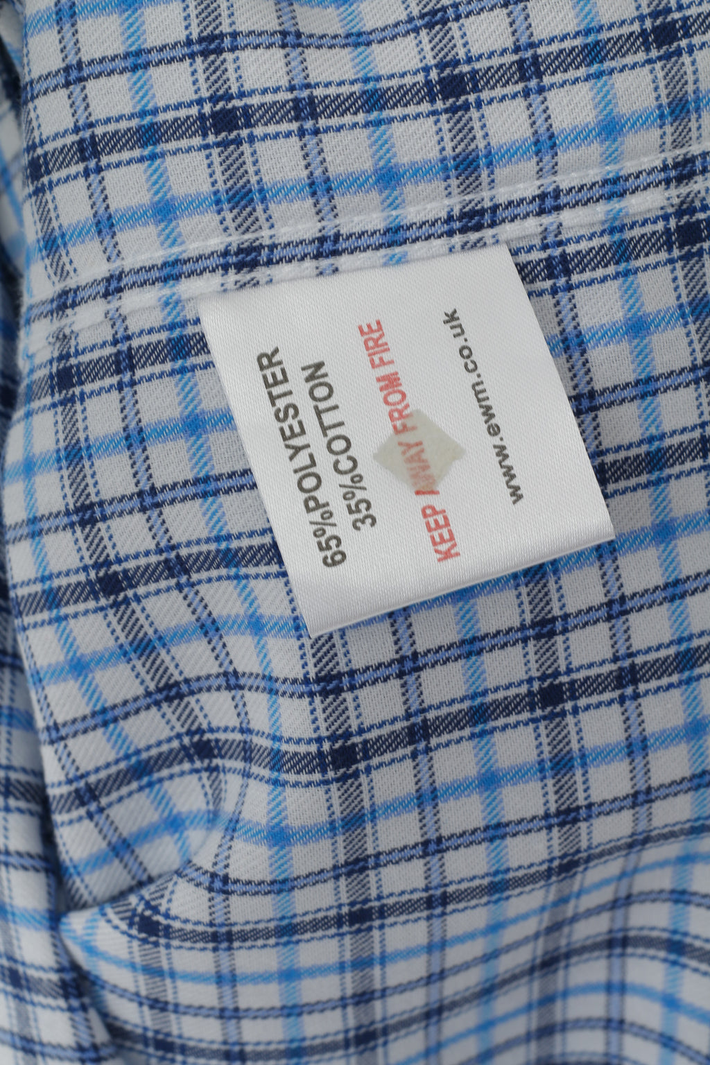 James Pringle Men M Casual Shirt Blue Check Cotton Pocket Long Sleeve Top