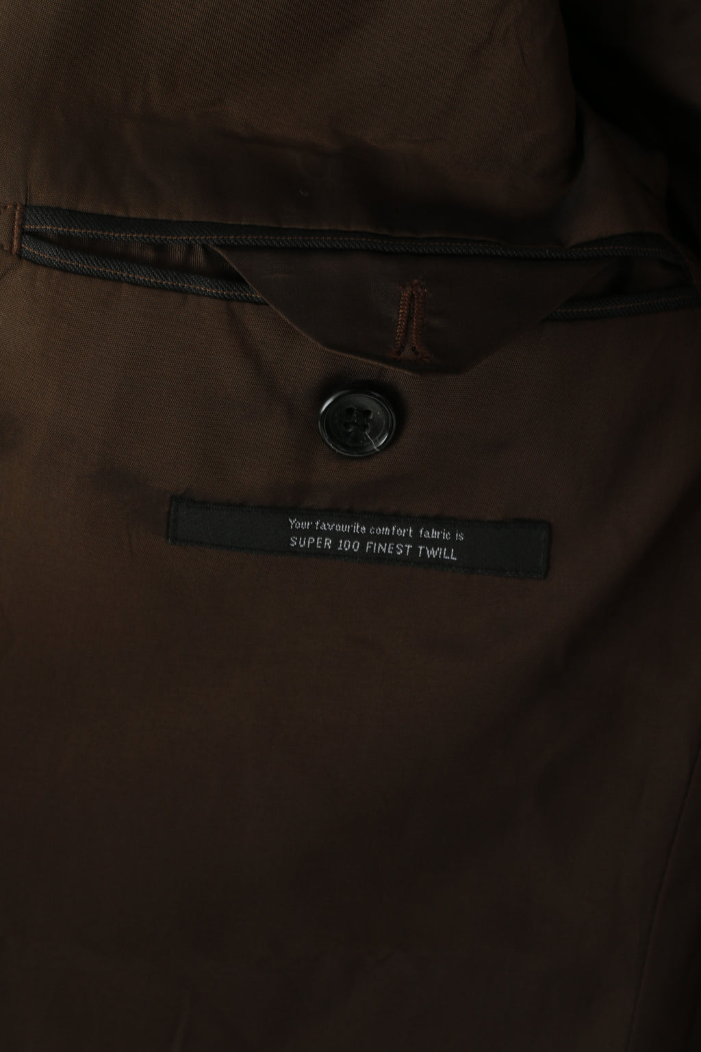 Strellson Men 98 40 Blazer Brown Striped Wool Novarta-Luigi Single Breasted Jacket