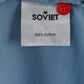 Soviet Mens L (M) Polo Shirt Red Faded Three Colours Cotton Top