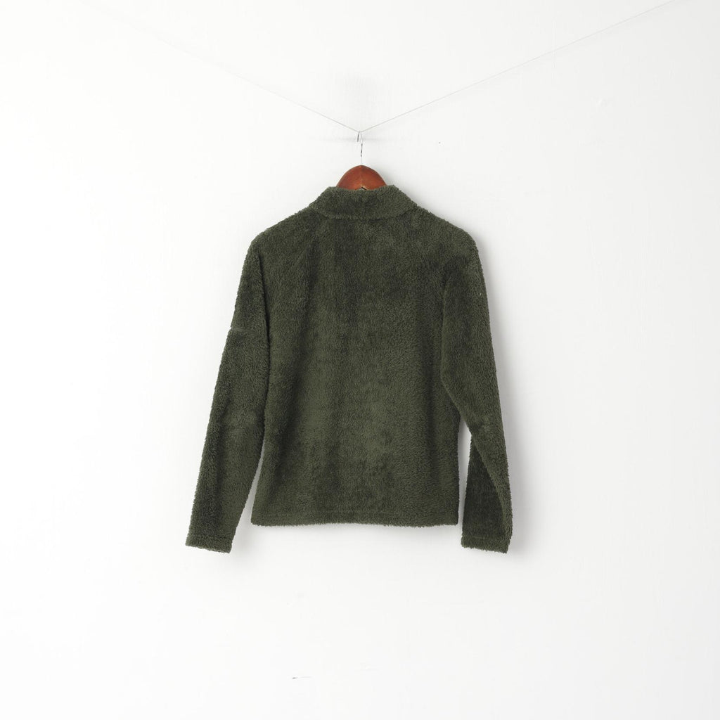 Columbia Haut en polaire pour femme L (M) Vert Sportswear Fuzzy Soft Full Zipper Top