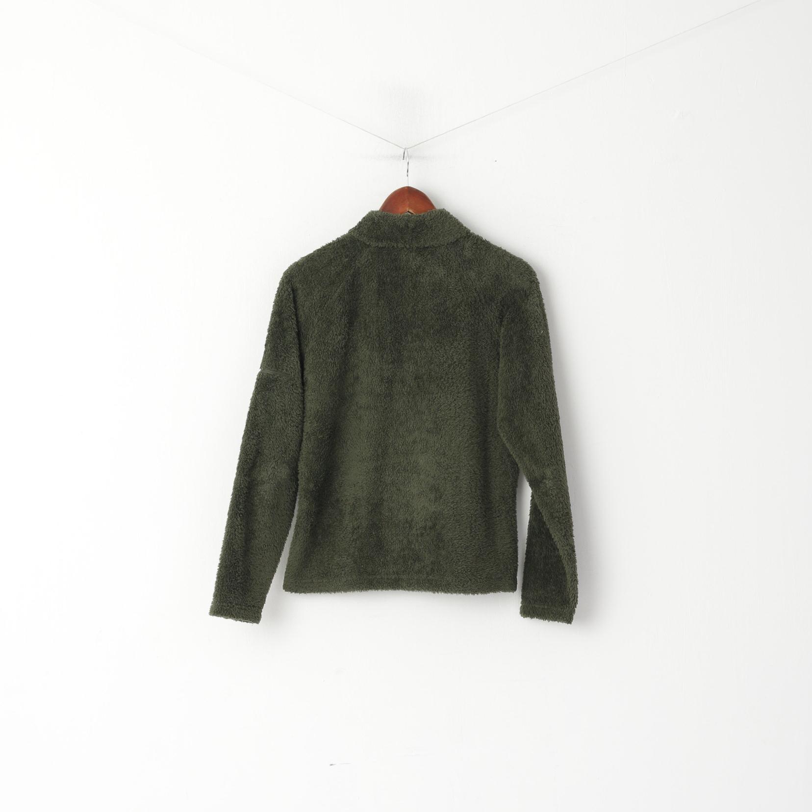 Columbia Haut en polaire pour femme L (M) Vert Sportswear Fuzzy Soft Full Zipper Top