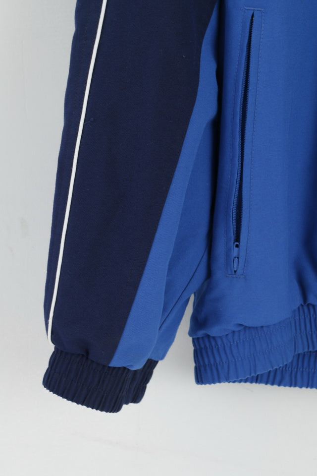 Etirel Mens 52 L Jacket Blue Full Zipper Bomber Made in Italy Activewear Top