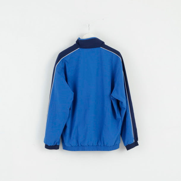 Etirel Mens 52 L Jacket Blue Full Zipper Bomber Made in Italy Activewear Top