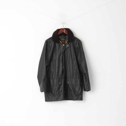 John Partridge Men XS (S) Jacket Black Wax Cotton Nylon Harrington Country Hand Made Top