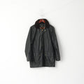 Giacca John Partridge da uomo XS (S) in cotone cerato nero, nylon, Harrington Country, top fatto a mano