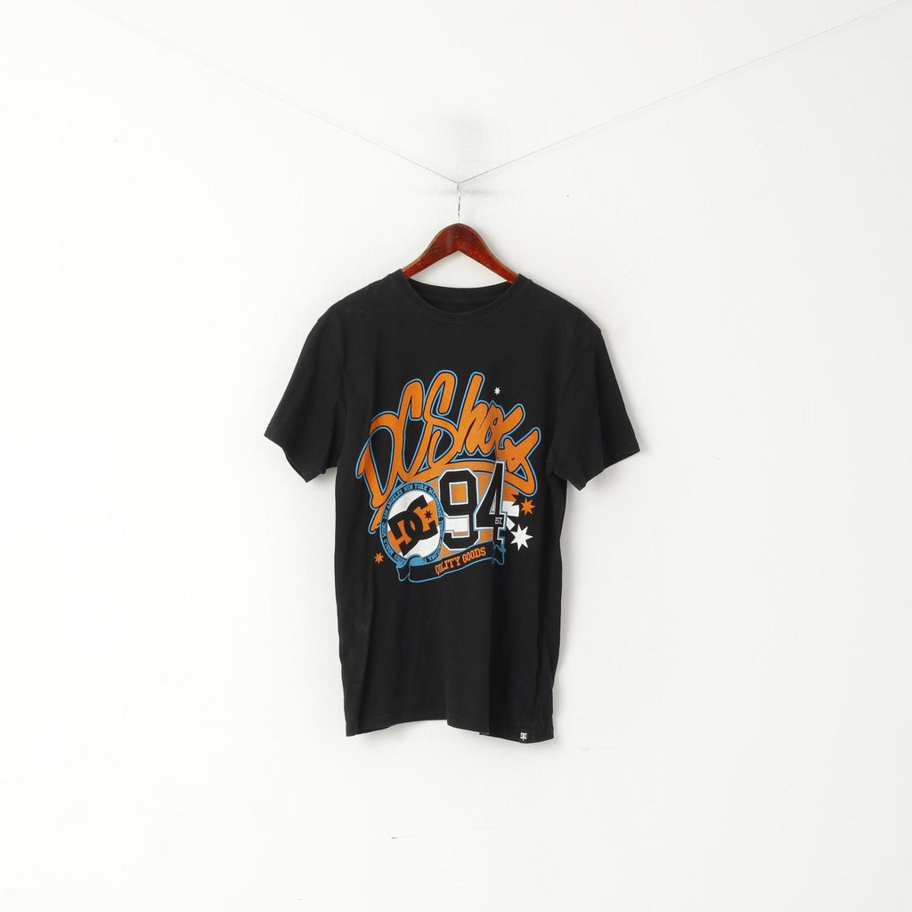 DC Men L Shirt Black Cotton Graphic Los Angeles 94 Crew Neck Top