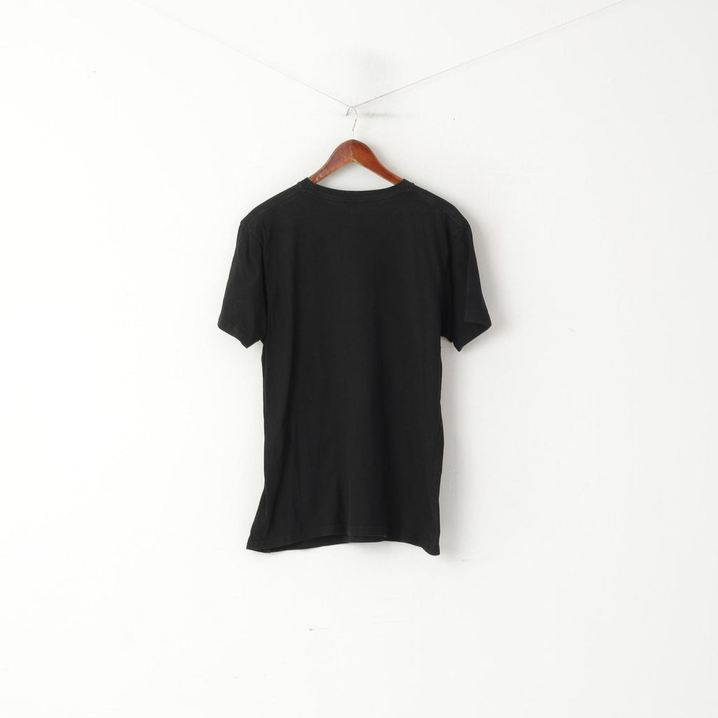 DC Men L Shirt Black Cotton Graphic Los Angeles 94 Crew Neck Top