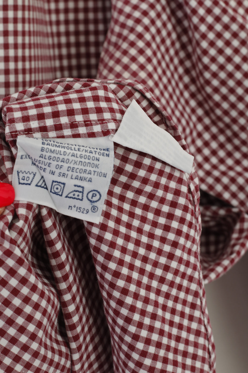 Ralph Lauren Camicia casual XXL da uomo Top a maniche lunghe in cotone a quadri bordeaux