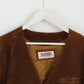 Jofama Women 40 M Leather Jacket Brown Suede Buttoned Classic Sweden Top