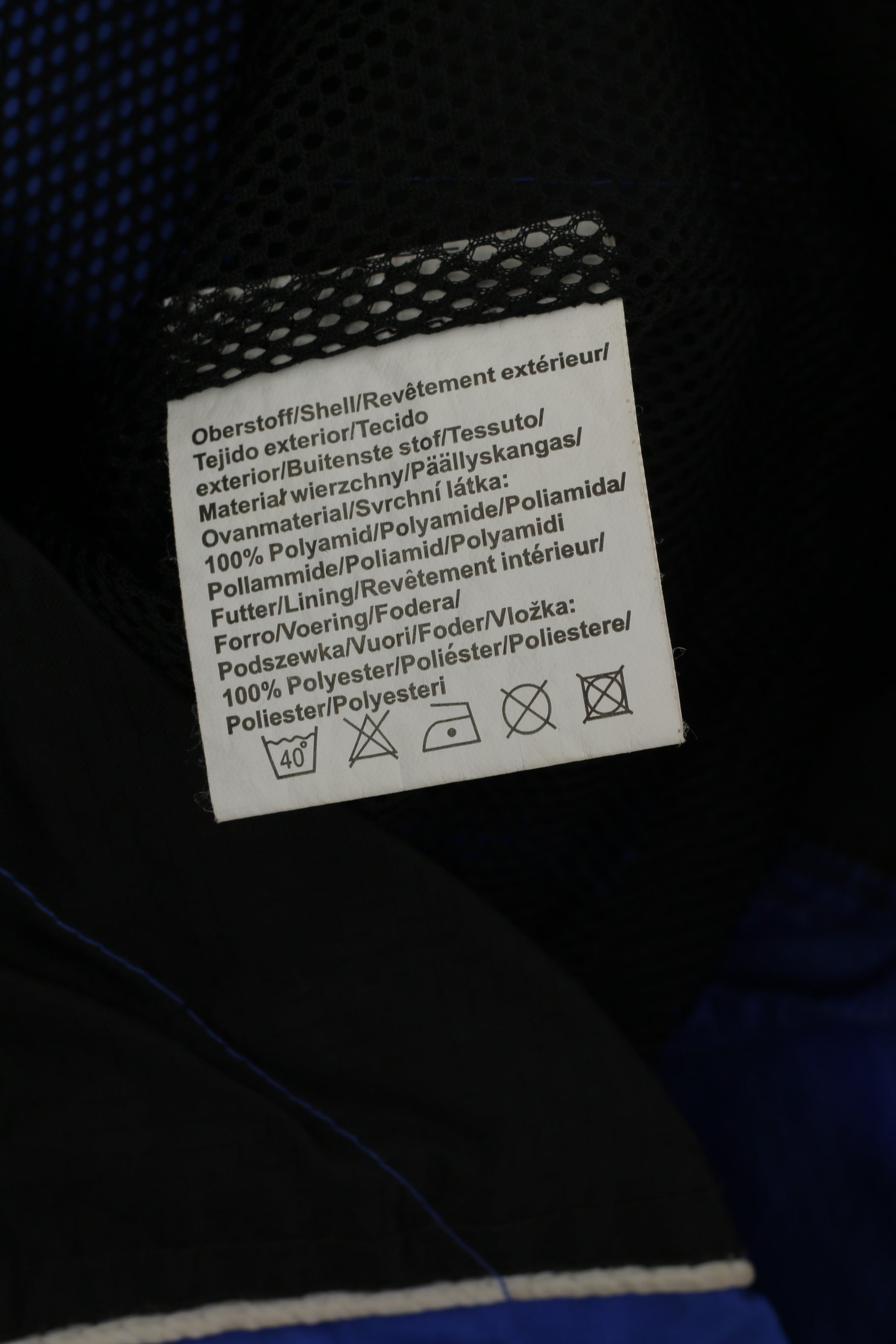 Giani Feroti Hommes M Veste de cyclisme en nylon bleu imperméable léger à capuche