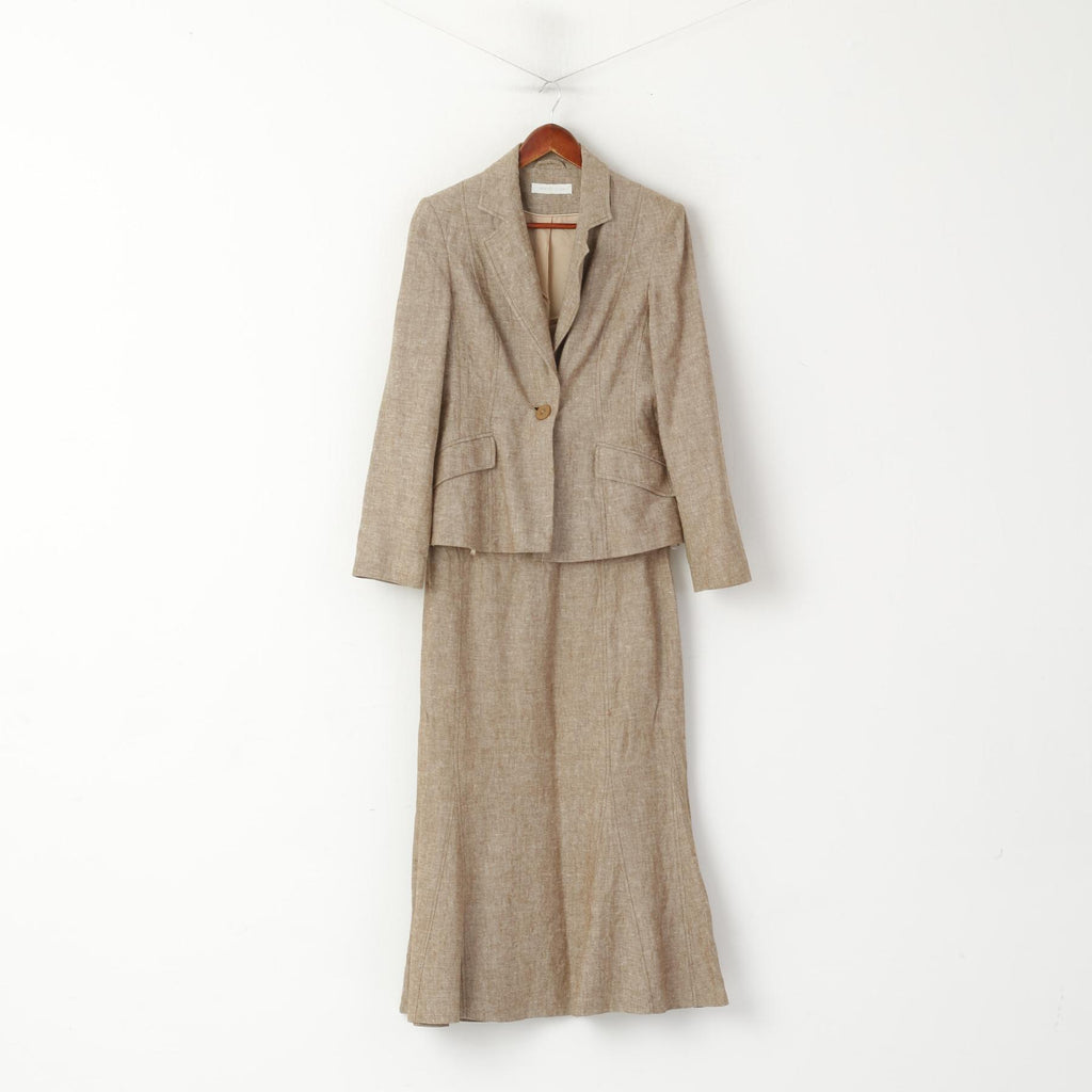 Dunnes Stores Abito gonna da donna 12 40 S Gonna blazer in lino beige Set elegante