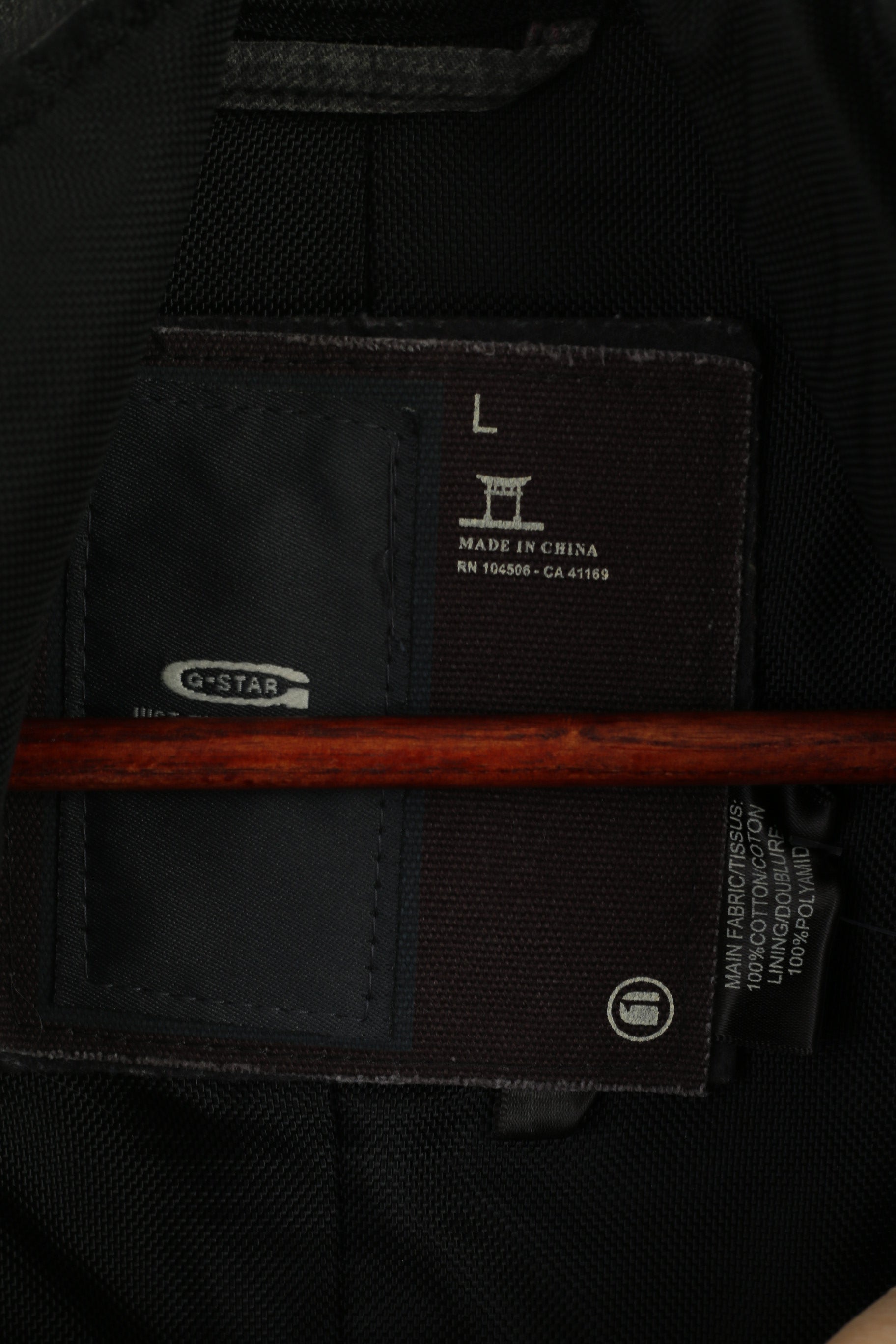 G-STAR RAW Women L (M) Jacket Grey Cotton New Garber Check Trench Snaps Classic Coat