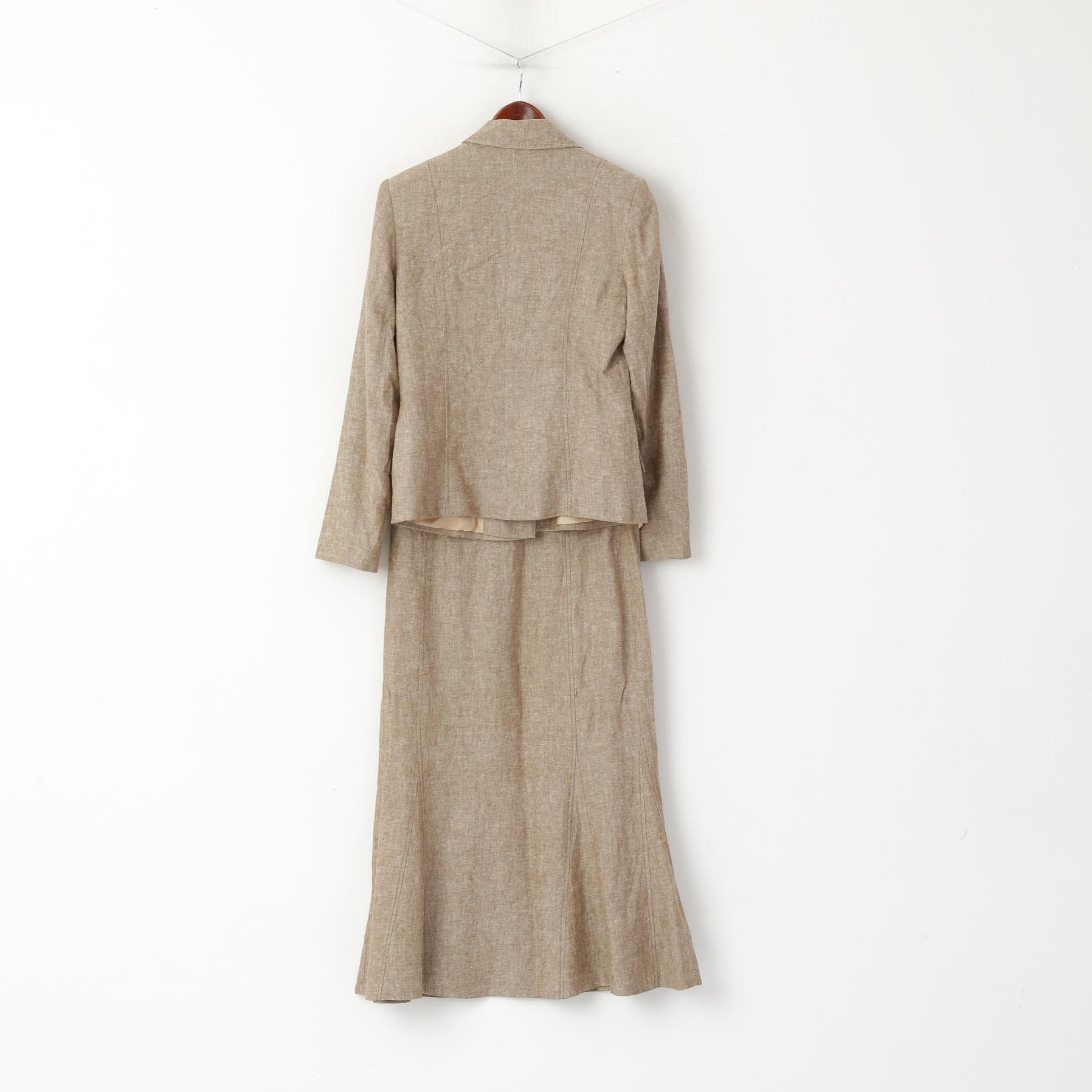 Dunnes Stores Abito gonna da donna 12 40 S Gonna blazer in lino beige Set elegante