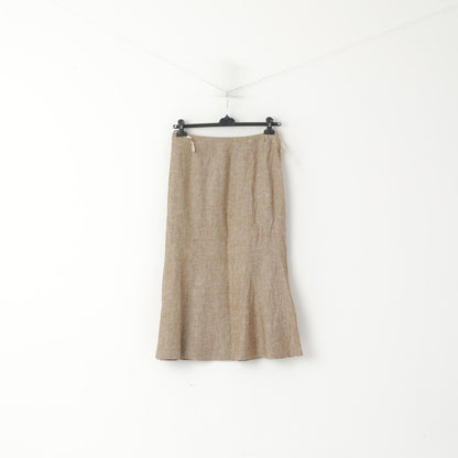 Dunnes Stores Women 12 40 S Skirt Suit Beige Linen Blazer Skirt Elegant Set