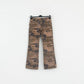 Mogul Womens 25 Trousers Brown Moro Camuflage Bootcut Leg Pants