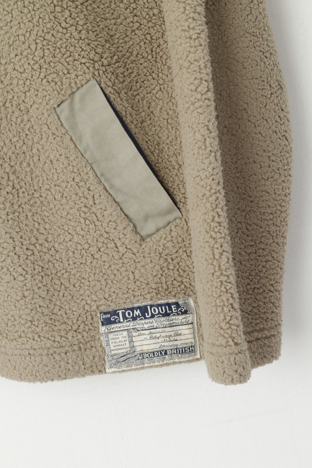 Tom Joule Femmes 14 L Sweat Taupe Pull Poches Col Montant Haut Polaire