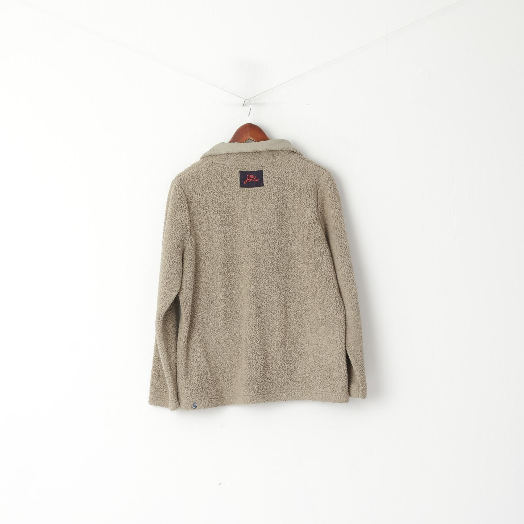 Tom Joule Femmes 14 L Sweat Taupe Pull Poches Col Montant Haut Polaire