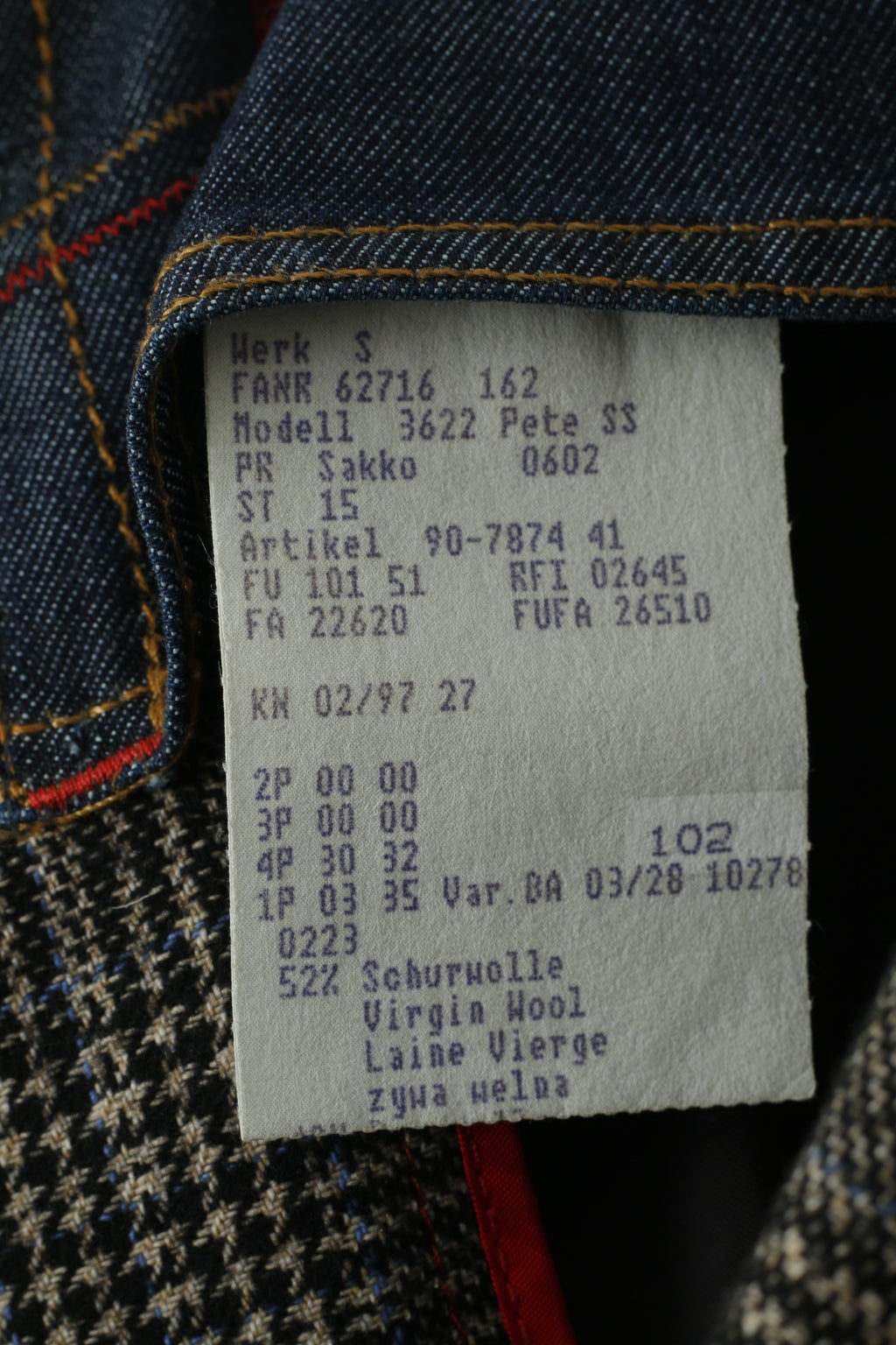 CG Get Prestige Pochhacker Men 102 40 Blazer Gray Check Wool Single Breasted Jacket