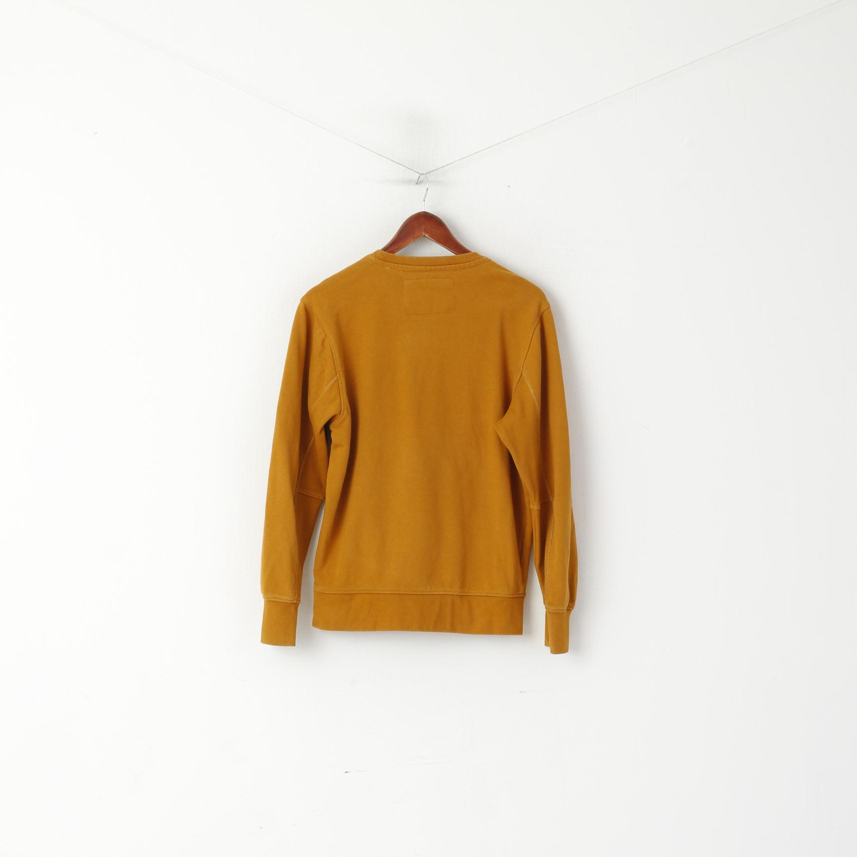 883 Police Men 3 S Sweatshirt Mustard Cotton Milano Crew Neck Sport Top