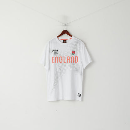 Canterbury Men XL T-Shirt White England National Rugby Union Team Sportswear Top