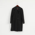 Spirit Young – manteau L en coton noir pour femme, léger, Double boutonnage, boutons détaillés, haut