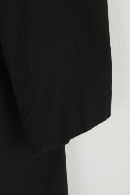 Cappotto Spirit Young Women L Cappotto in cotone nero leggero doppio petto con bottoni dettagliati