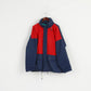 Helly Hansen Men L Jacket Red Navy Nylon Hidden Hood Vintage Sailing Top
