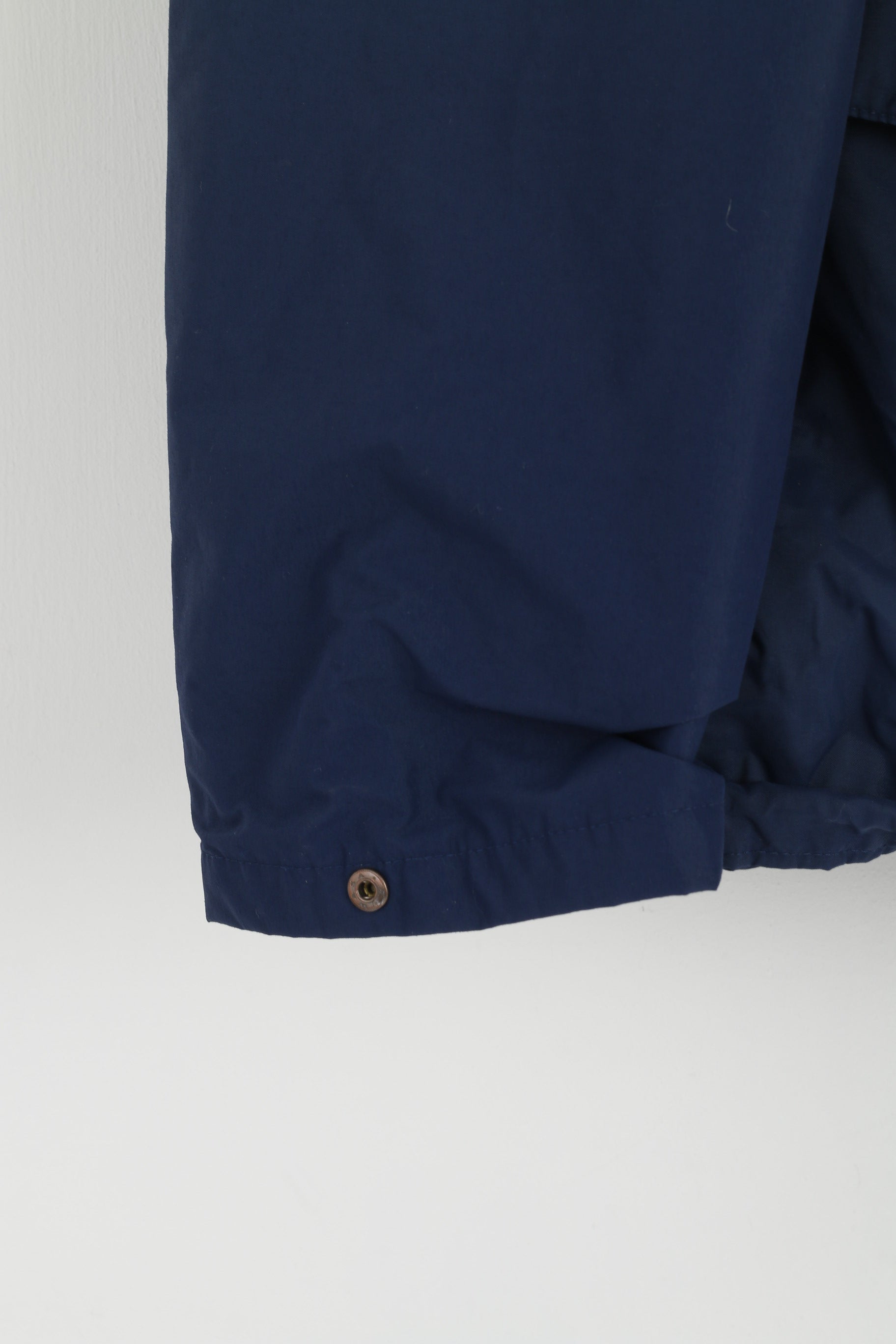Helly Hansen Men L Jacket Red Navy Nylon Hidden Hood Vintage Sailing Top