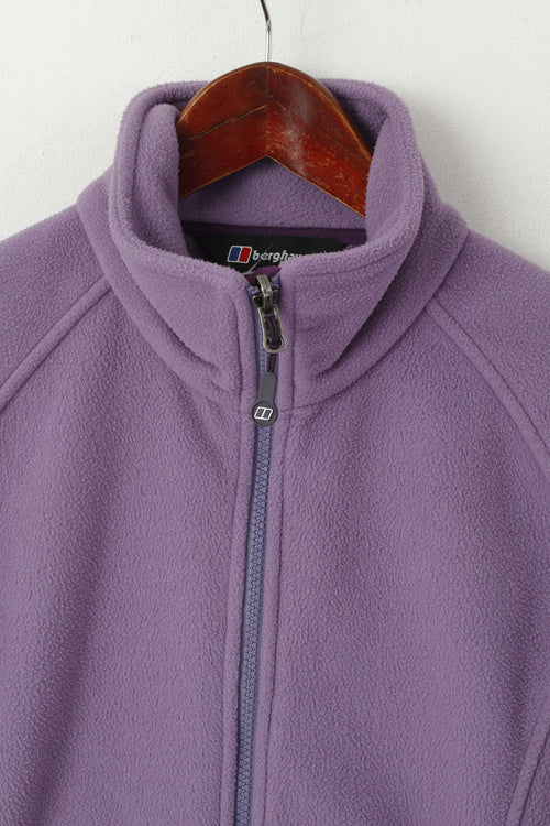 Berghaus Femmes 10 S Haut Polaire Violet Vintage Pleine Fermeture Éclair Haut de Sport en Plein Air
