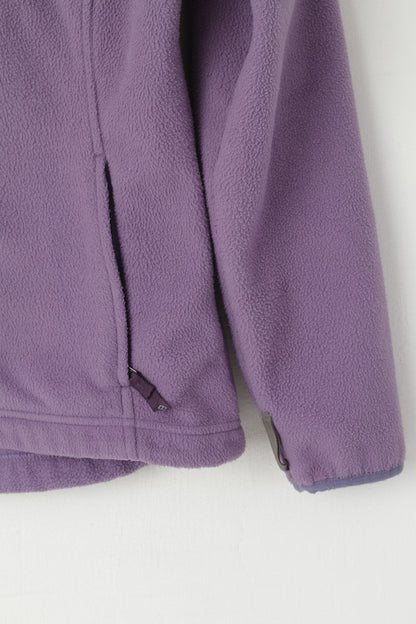 Berghaus Femmes 10 S Haut Polaire Violet Vintage Pleine Fermeture Éclair Haut de Sport en Plein Air