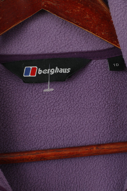 Berghaus Donna 10 S Top in pile Viola Vintage Cerniera intera Top sportivo da esterno