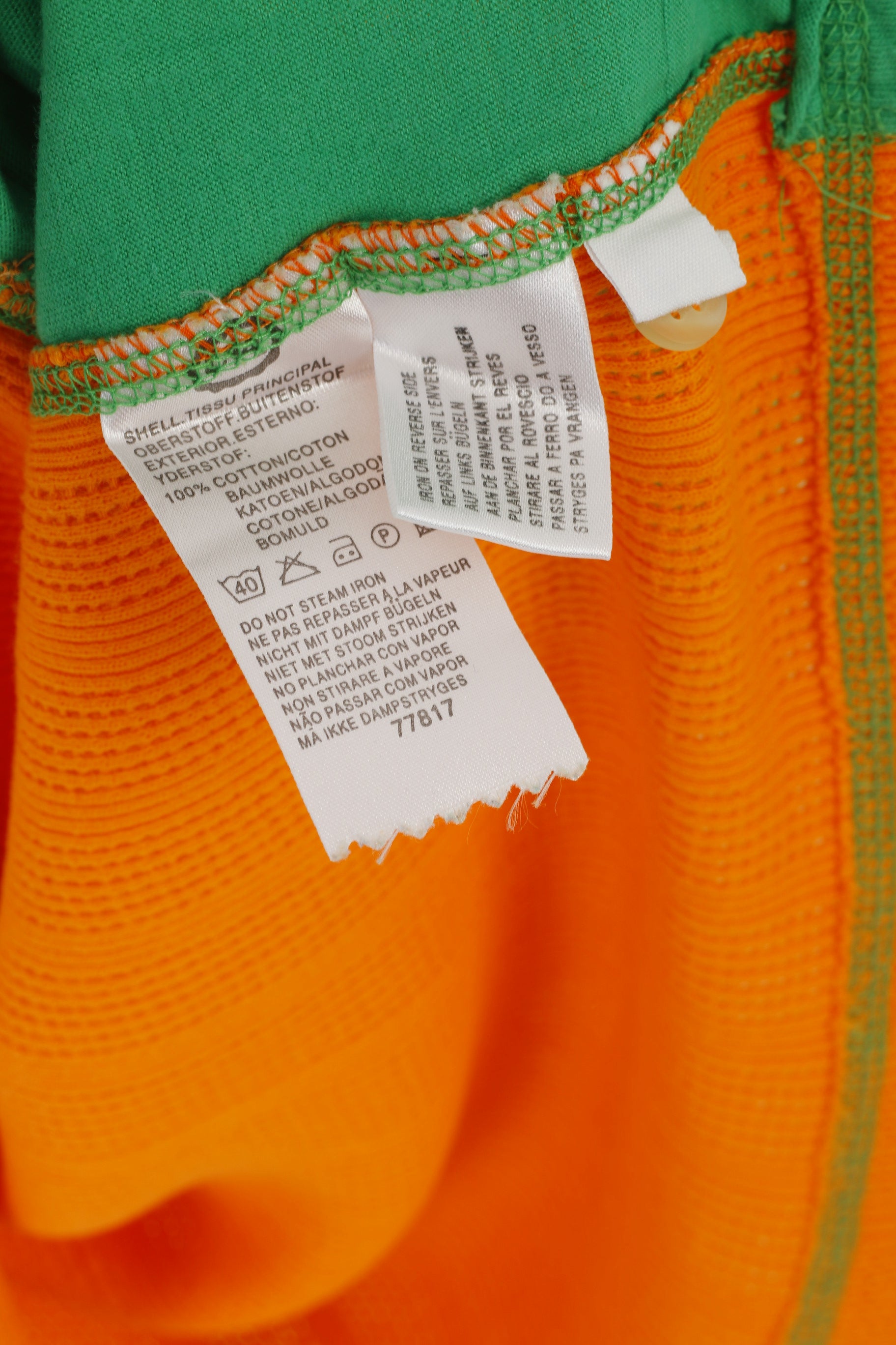 C&amp;A Homme M Chemise Orange Vintage Coton Sport United Basic 90s Débardeur