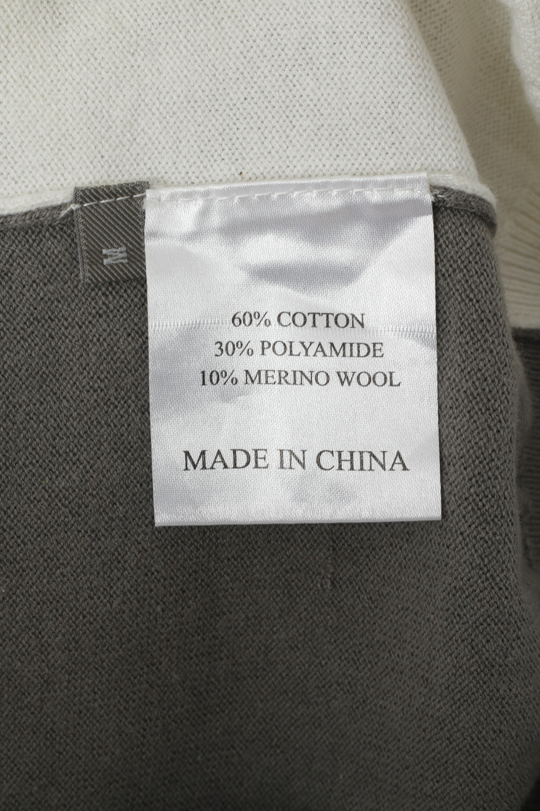 Maglione da golf da uomo della collezione Ping M maglione color crema in misto cotone e lana con zip