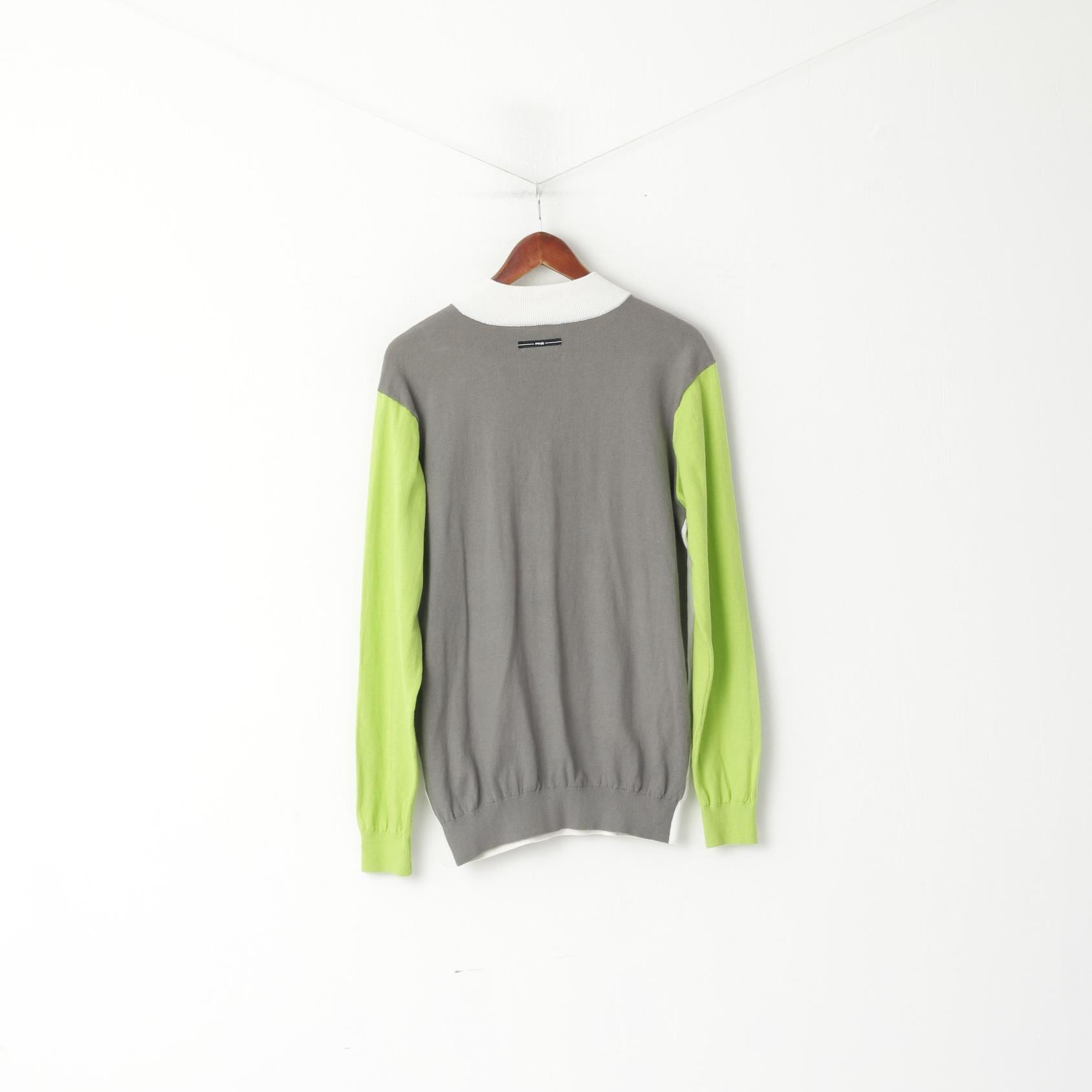 Maglione da golf da uomo della collezione Ping M maglione color crema in misto cotone e lana con zip