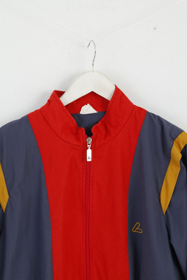 Loffler Mens M Jacket Navy Red Lightweight Zip Up Retro Classic Top