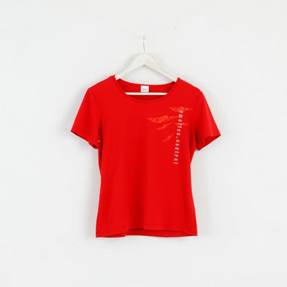 Maglietta Etirel da donna M rossa elasticizzata per escursionismo all'aperto, parte superiore attiva
