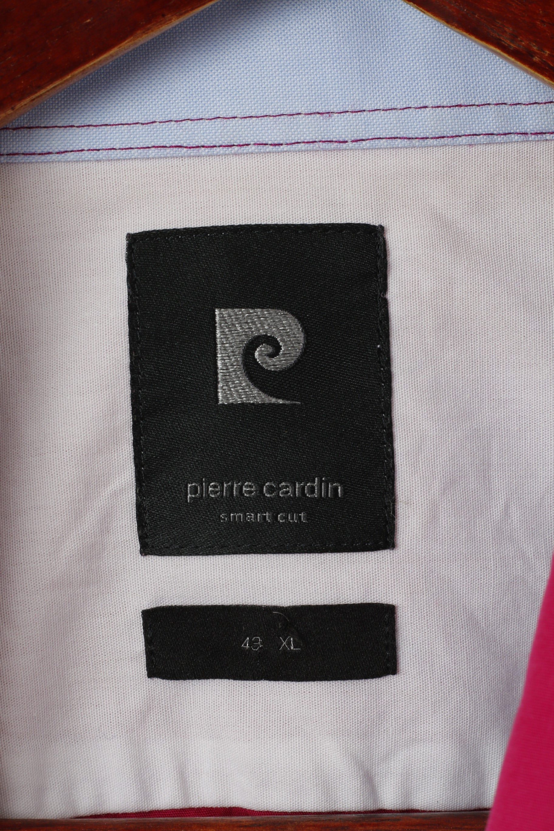 Pierre Cardin Chemise décontractée XL en coton amarante pour homme, coupe intelligente, col boutonné