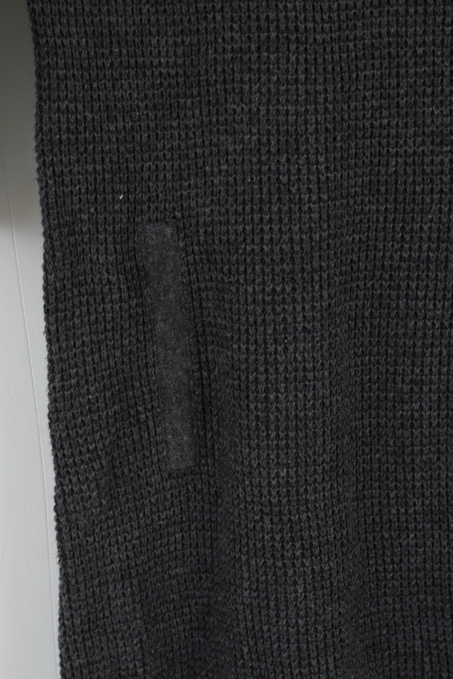 PULZ Jeans Womens S Jumper Grey Tunic Cotton Metal Detailed Long Sweater