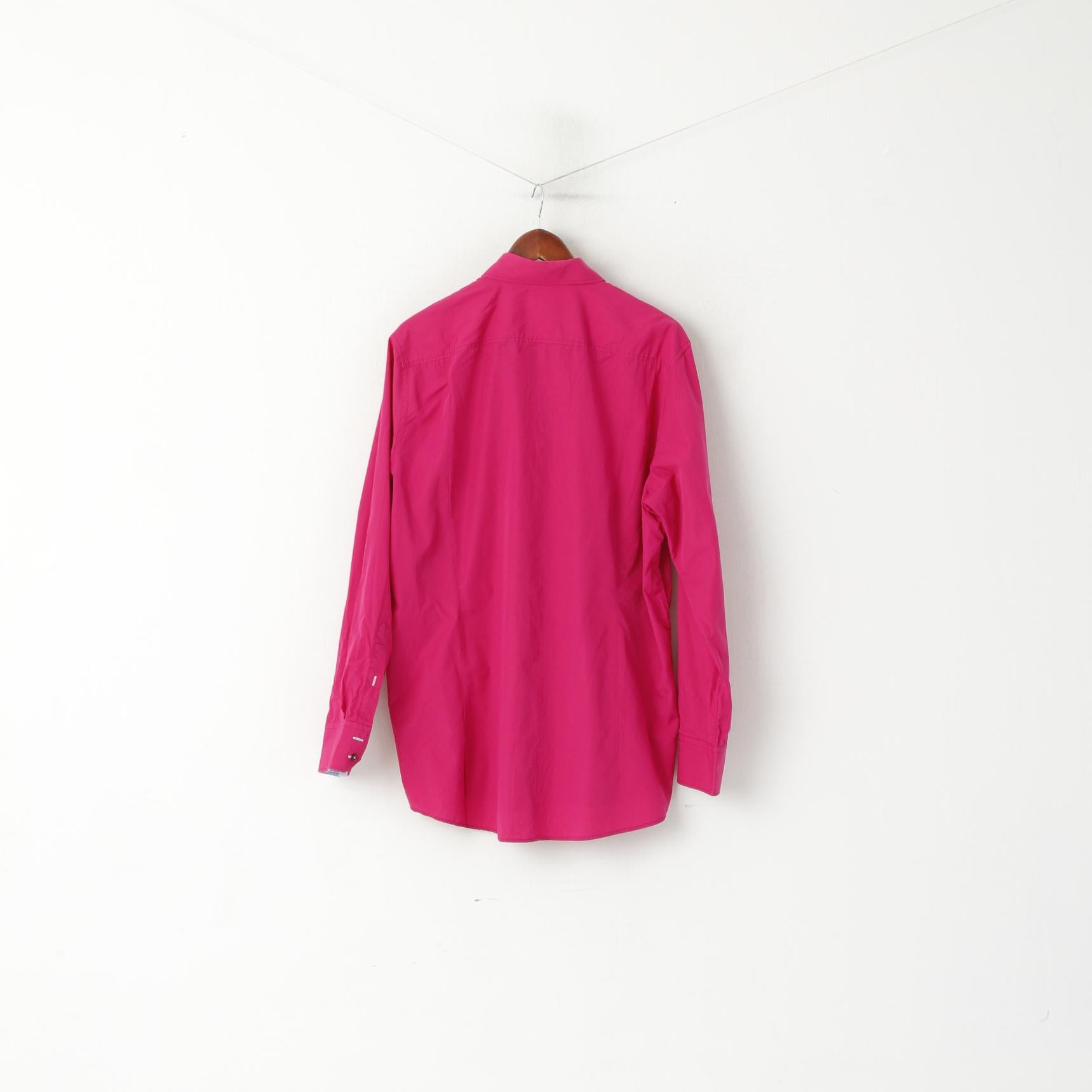 Pierre Cardin Chemise décontractée XL en coton amarante pour homme, coupe intelligente, col boutonné