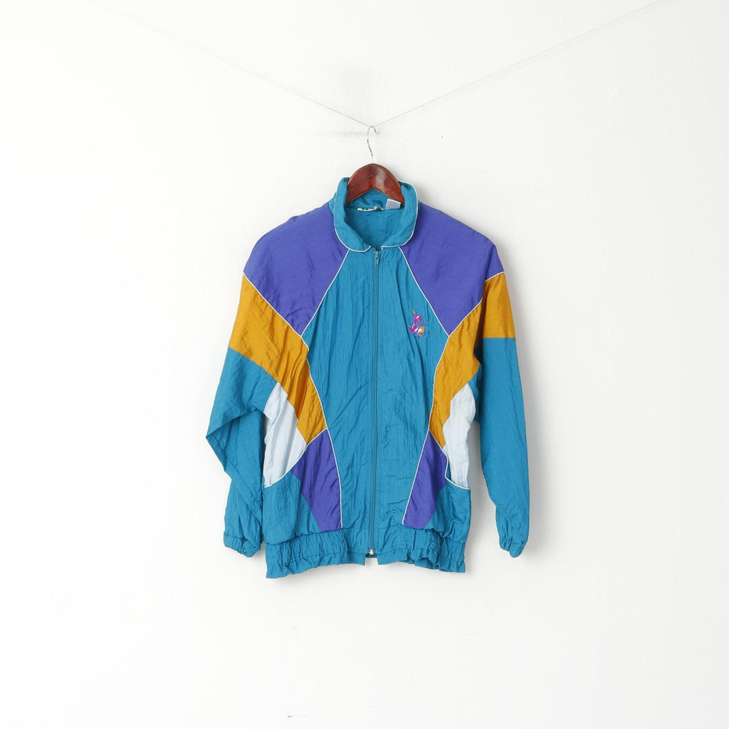 Bold Spirit Veste rétro pour femme en nylon vert brillant avec fermeture éclair et haut old school