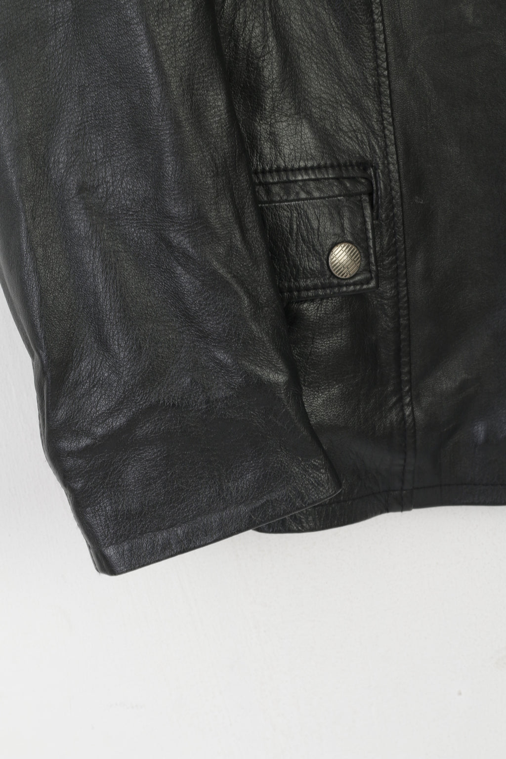Vera Pelle Veste Femme XXL (L/XL) Cuir Souple Noir Fabriqué en Italie Zip Up Biker Top