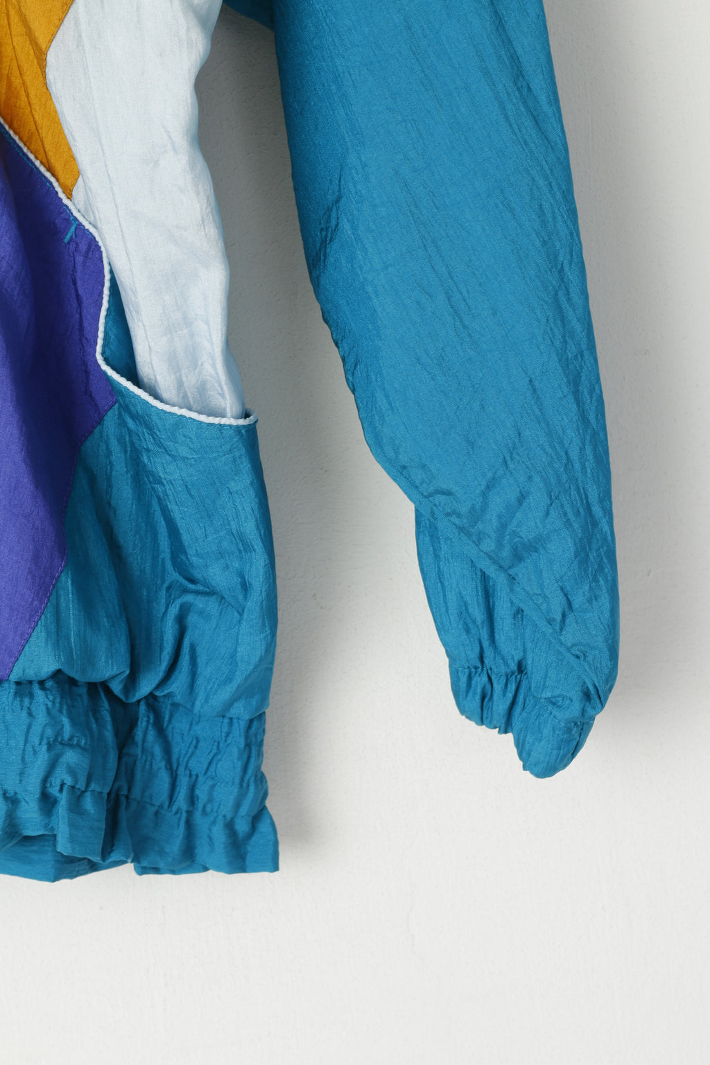 Bold Spirit Veste rétro pour femme en nylon vert brillant avec fermeture éclair et haut old school