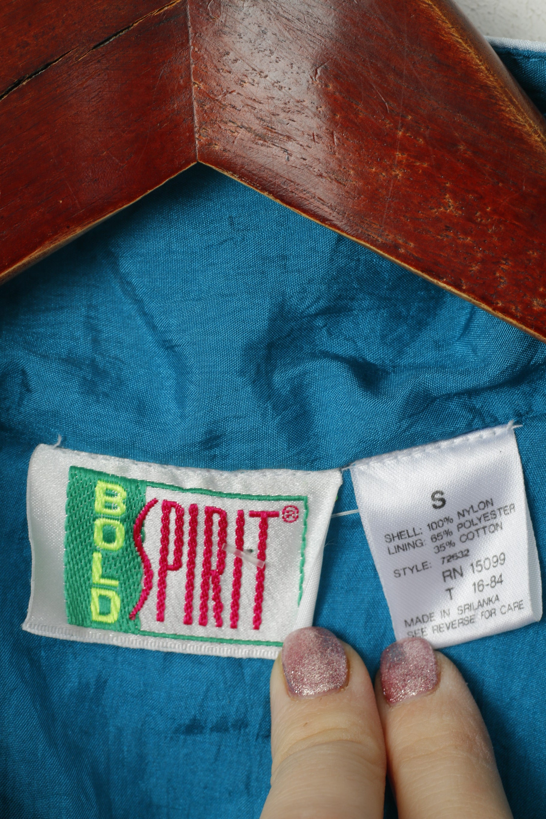 Bold Spirit Veste rétro pour femme en nylon vert brillant avec fermeture éclair et haut old school