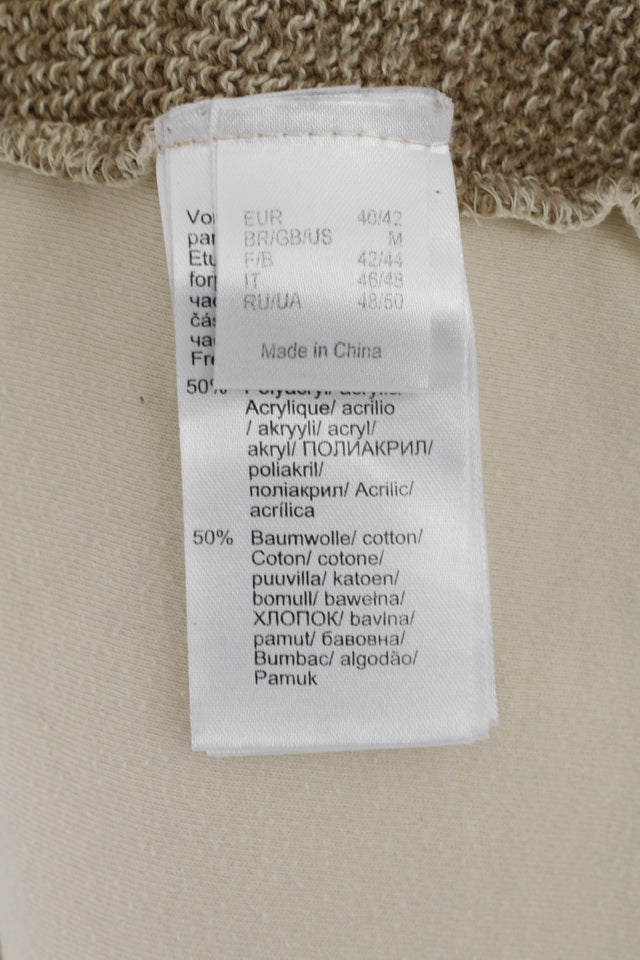 John Baner Pull à col rond en coton mélangé beige pour femme 40/42 M