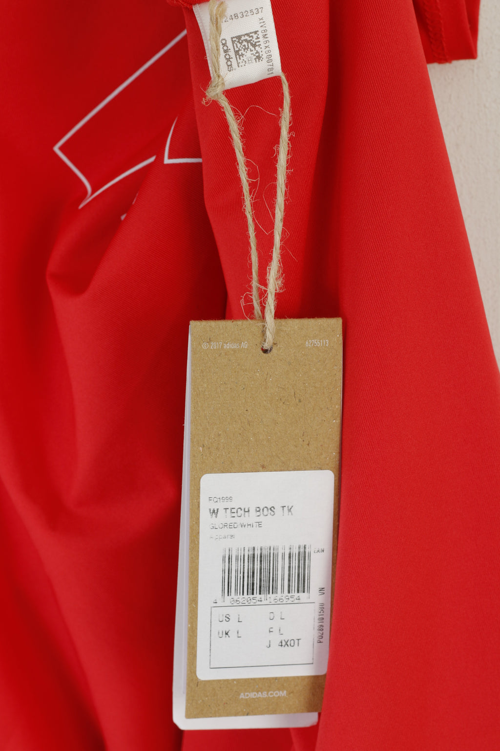 New Adidas Aeroready Women L 16-18 Shirt Red Tech Bos Motion Sport Tank Top