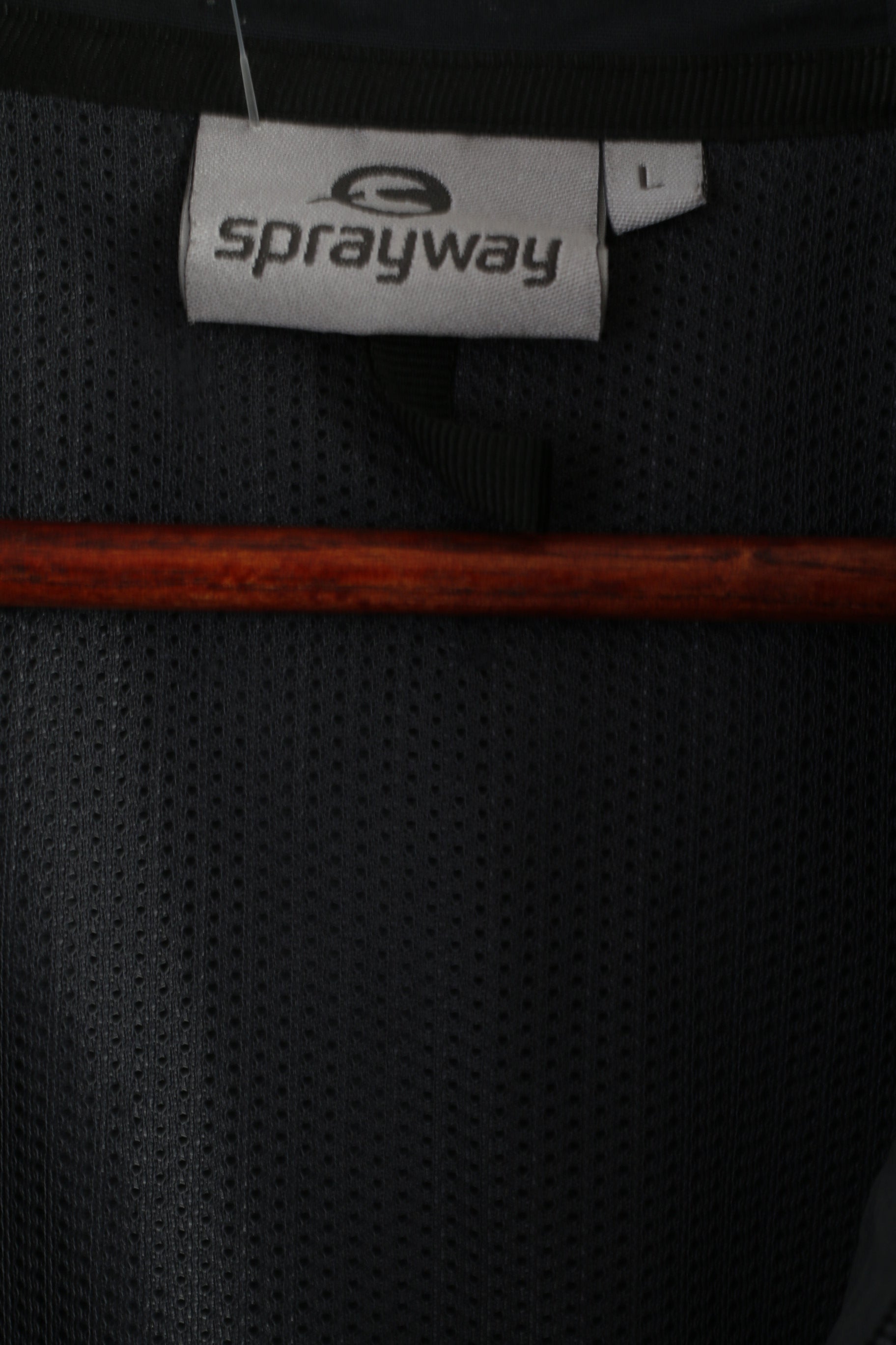 Sprayway Men L Jacket Gray Lightweight Nylon Waterproof Hooded Casual Top