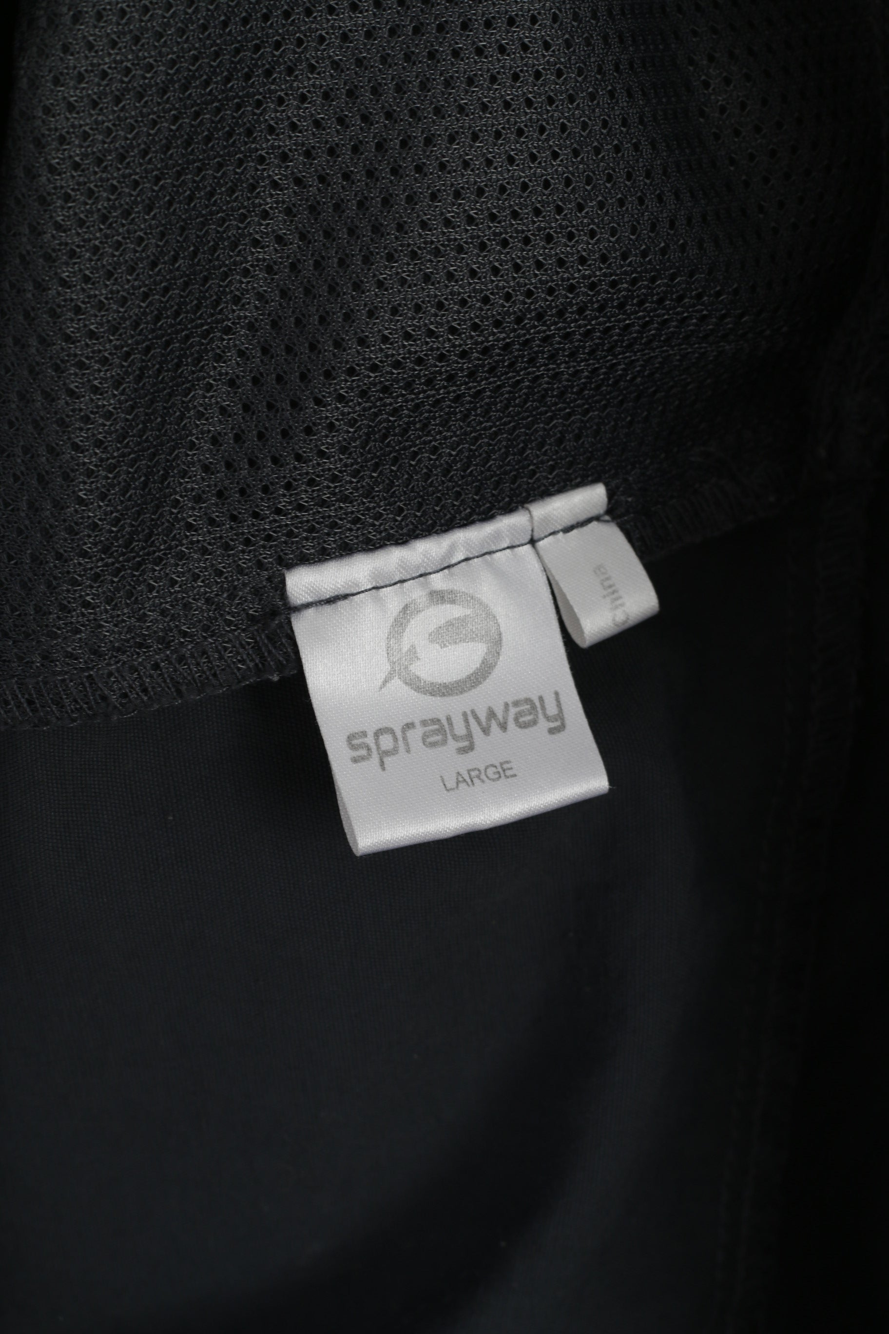 Sprayway Men L Jacket Gray Lightweight Nylon Waterproof Hooded Casual Top