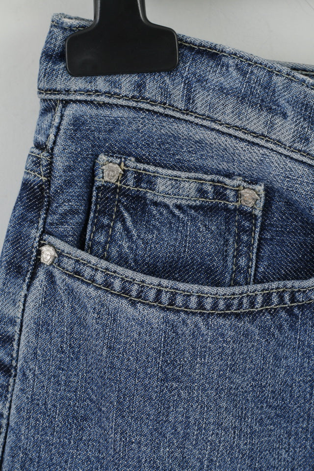 Versace Jeans Couture Donna 28 42 Pantaloni Jeans Blu Denim Italia Bootcut